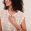 Débardeur macramé ecru femme