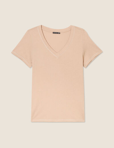 T-shirt manches courtes sable femme