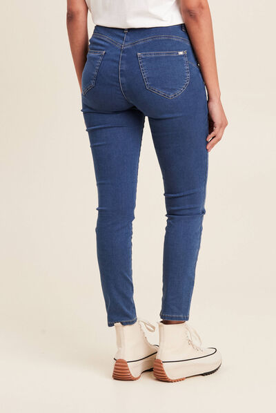 Jeans léger taille standard 7/8ème denim double stone femme