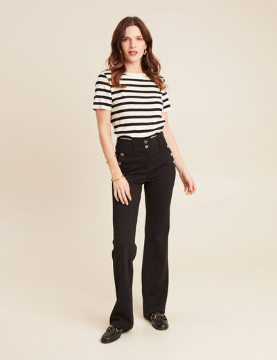 T-shirt manches courtes noir femme