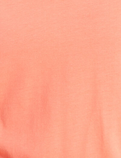 T-shirt manches courtes orange fluo femme