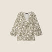 Blouse manches 3/4 ecru femme