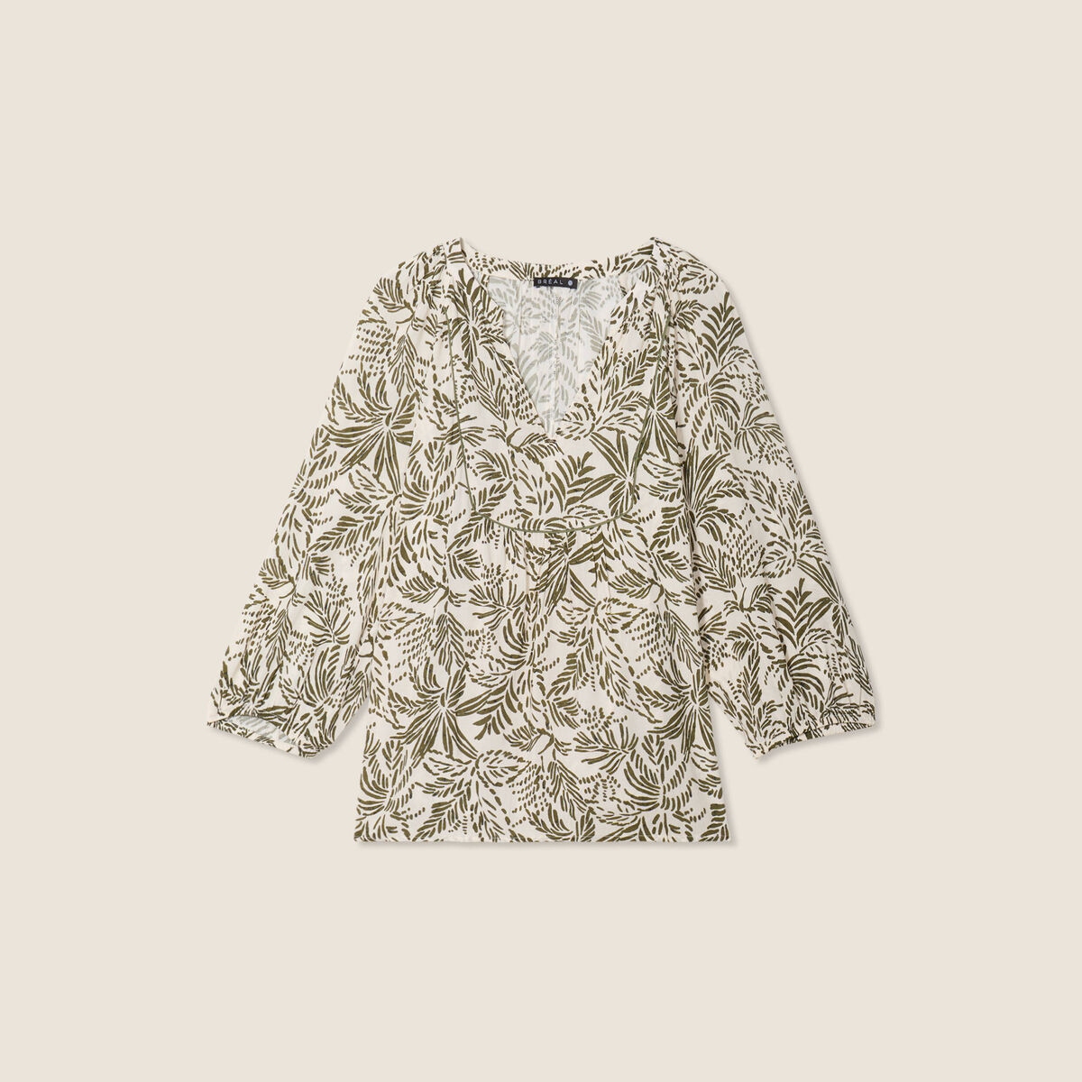 Blouse manches 3/4 ecru femme