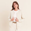 Gilet r&eacute;versible esprit bomber blanc femme