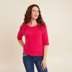 Pull col bateau rose femme
