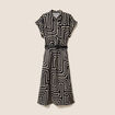 Robe avec ceinture amovible noir femme
