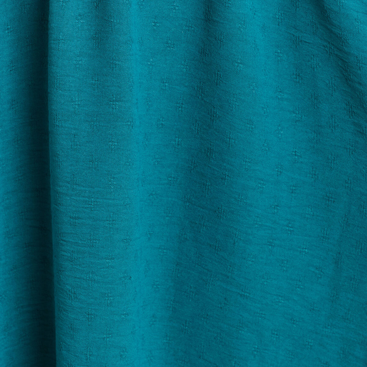 Robe évasée taille smockée vert femme
