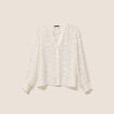 Chemise ample manches longues ecru femme