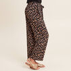 Pantalon ample taille haute noir femme