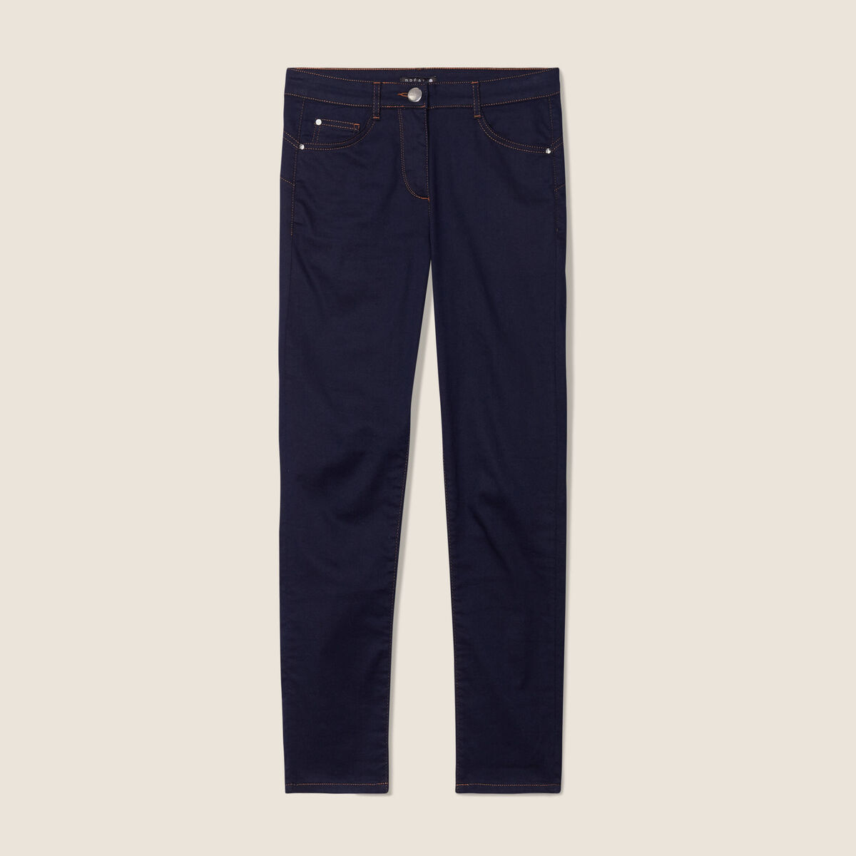 Jeans léger taille standard 7/8ème denim brut femme