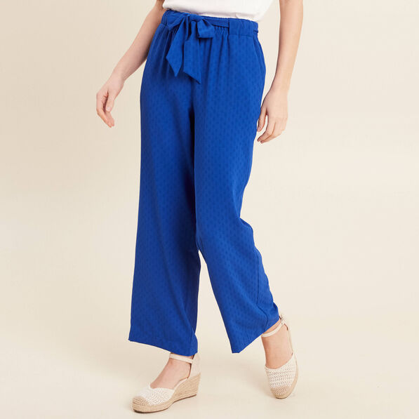 pantalon flou droit 78eme bleu electrique femme Pantalon flou droit 7/8ème bleu electrique femme