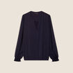 Blouse manches longues bleu foncé femme