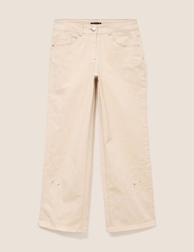 Pantalon Lee Chino Beige - Femme Taille UK 16 (W34 L29) - Coupe Relaxed Droite - Occasion TBE