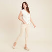 Gilet sans manches ecru femme