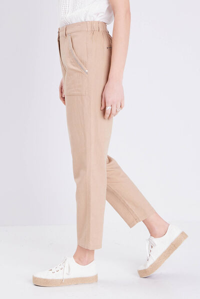 Pantalon flou sable femme