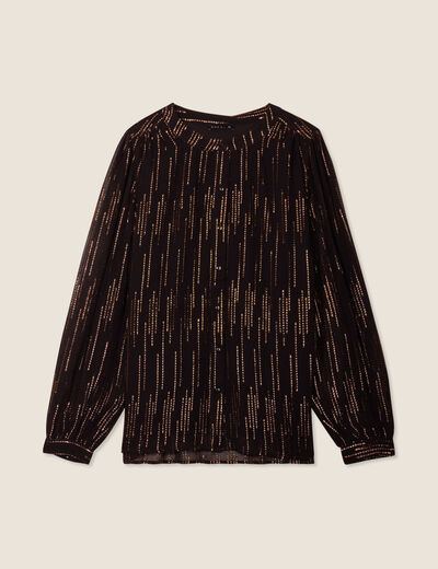 Blouse manches longues couleur or femme