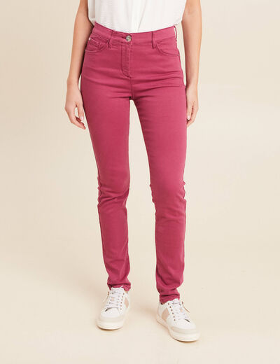 Jean magique L'Unique coupe ajust&eacute;e vieux rose femme