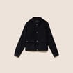 Veste courte droite denim brut femme