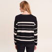 Pull col rond noir femme