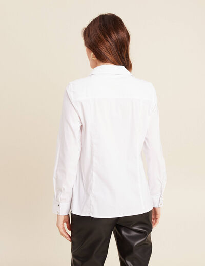Chemise manches longues ecru femme