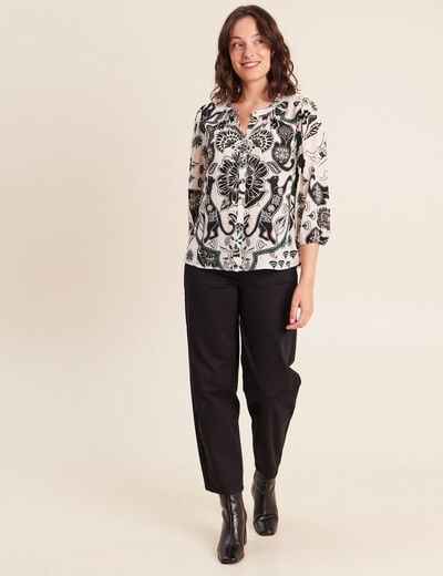 Pantalon magique coupe barrel l'Unique noir femme