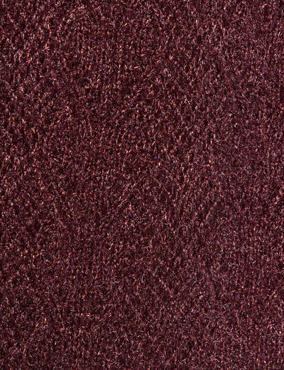 Pull manches longues bordeaux femme