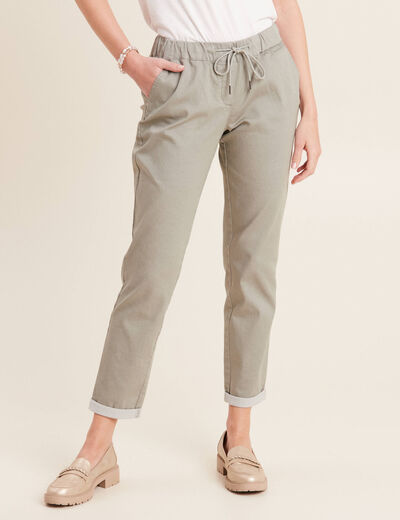 Pantalon jogger 7/8ème vert clair femme