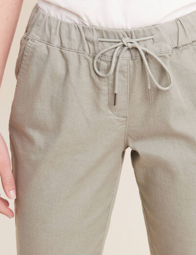 Pantalon jogger 7/8ème vert clair femme