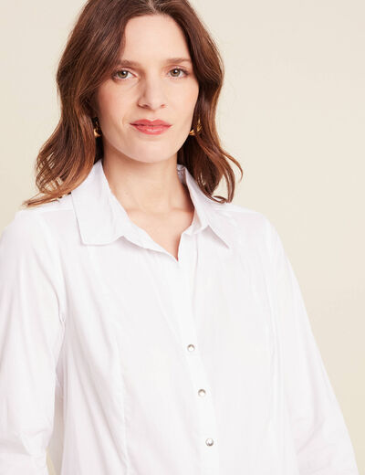 Chemise manches longues ecru femme