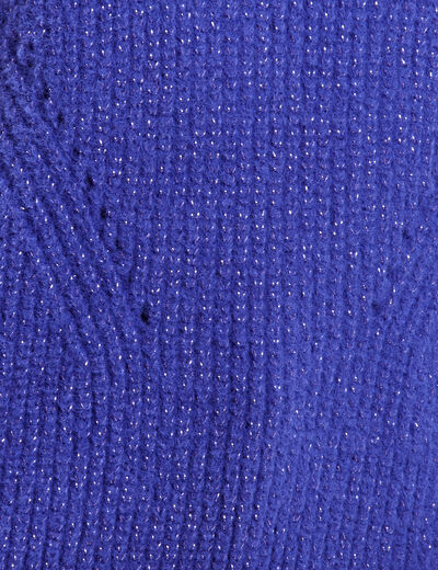 Pull manches longues bleu violet femme