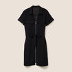 Robe courte manches courtes noir femme
