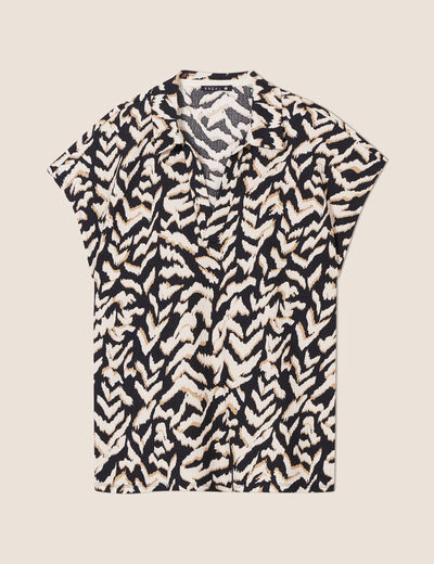 T-shirt manches courtes noir femme