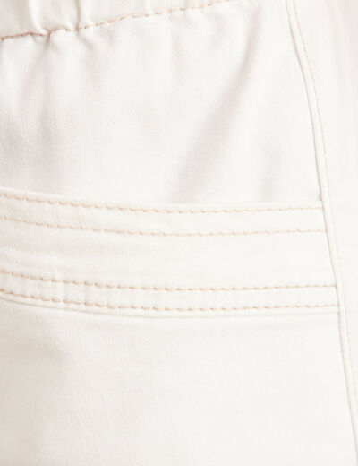 Pantalon coupe mom 7/8&egrave;me blanc femme