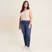 Jean magique ajusté taille standard denim double stone femme