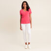 T-shirt manches courtes rose framboise femme