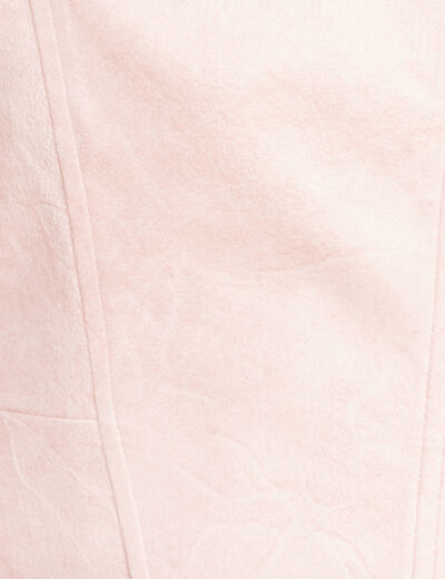 Veste droite zipp&eacute;e vieux rose femme