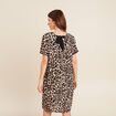 Robe fluide col V creme femme