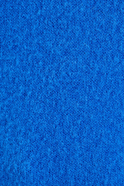 Pull manches longues bleu femme