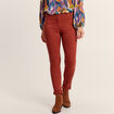 Jean magique ajusté taille standard marron cognac femme