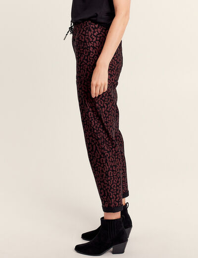 Pantalon décontracté prune femme