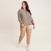 Chemise manches longues beige femme