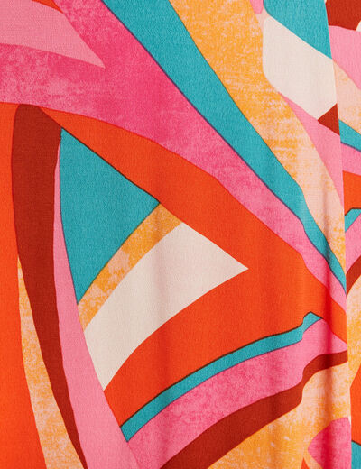 Jupe longue évasée multicolore femme