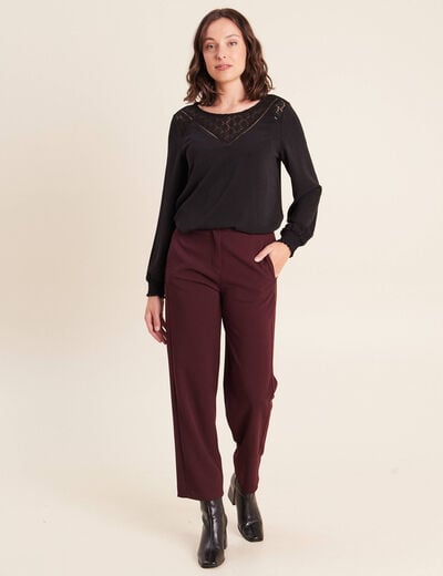 Pantalon bordeaux femme