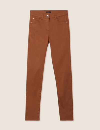 Pantalon léger taille standard 7/8ème taupe femme