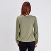 T-shirt manches longues vert kaki femme