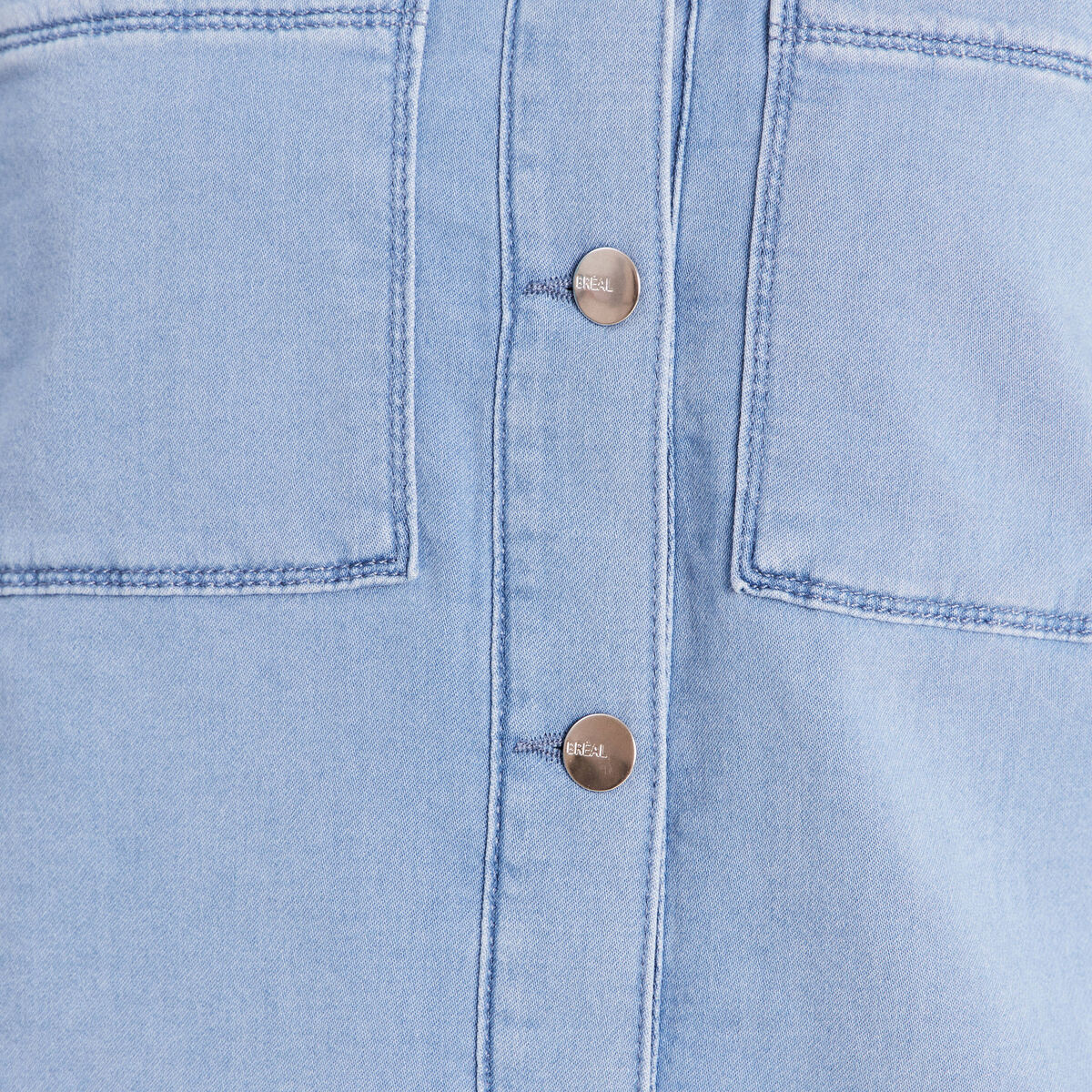 Veste jean manches longues denim bleach femme