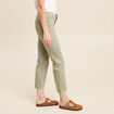 Pantalon réversible droit 7/8ème vert olive femme