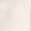 Pull col montant manches longues ecru femme