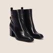 Bottines à talons avec boucles noir femme