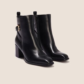 bottines a talons avec boucles noir femme Bottines à talons avec boucles noir femme